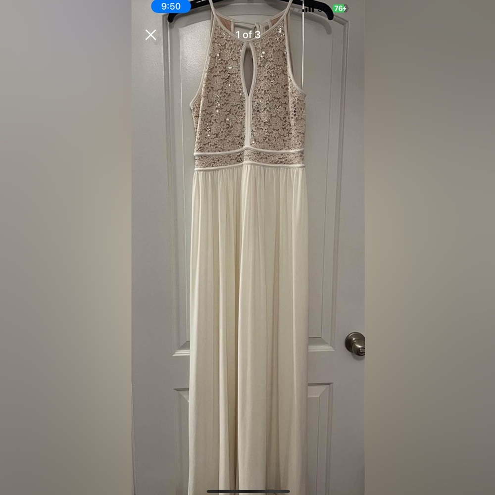 Ivory dress from David’s Bridal. Size 8